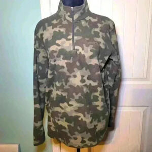 Eddie Bouer, camel pullover jacket size medium.